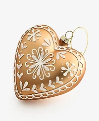 Holiday Lane Gingerbread Village Glass Heart Ornament, Macy's Exclusive
