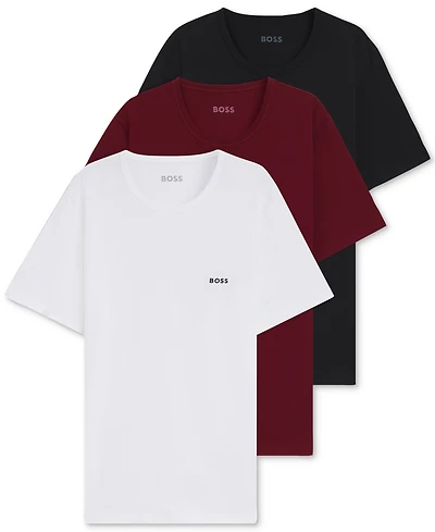 Boss by Hugo Men's Classic 3-Pk. Solid Crewneck T-Shirts