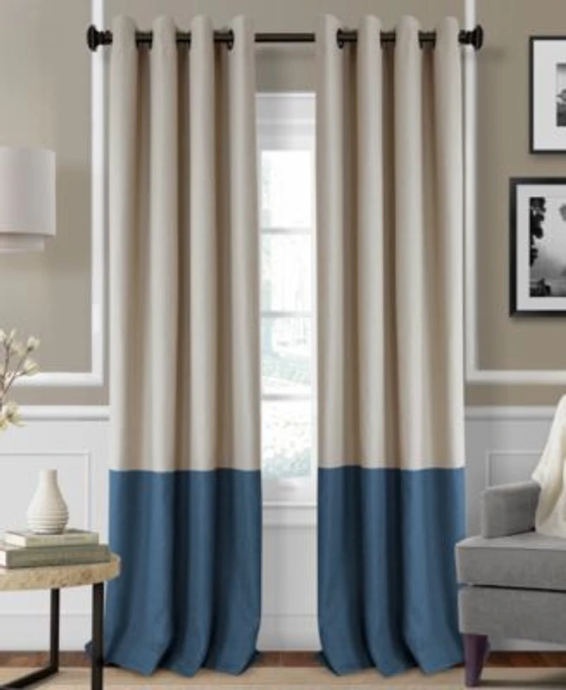 Elrene Home Fashions Braiden Color Block Blackout Window Curtain