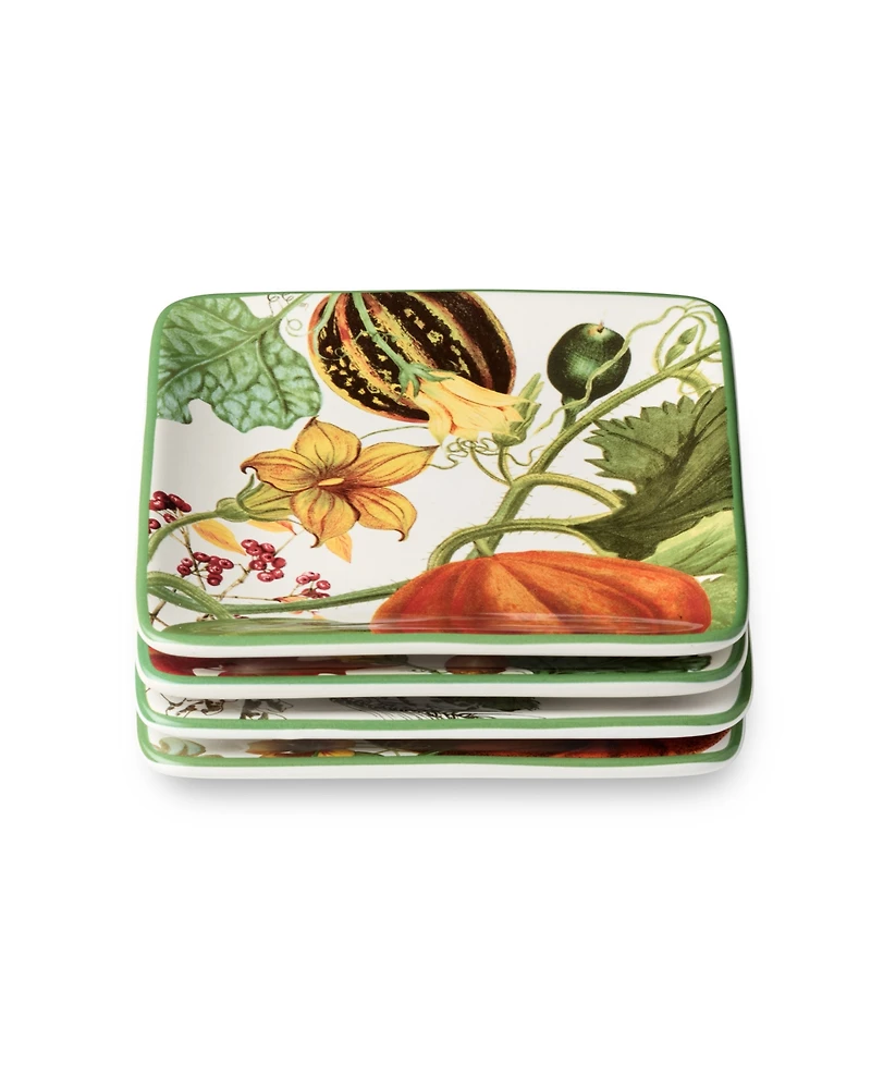 Certified International Harvest Fields Canape Plates, Set of 4