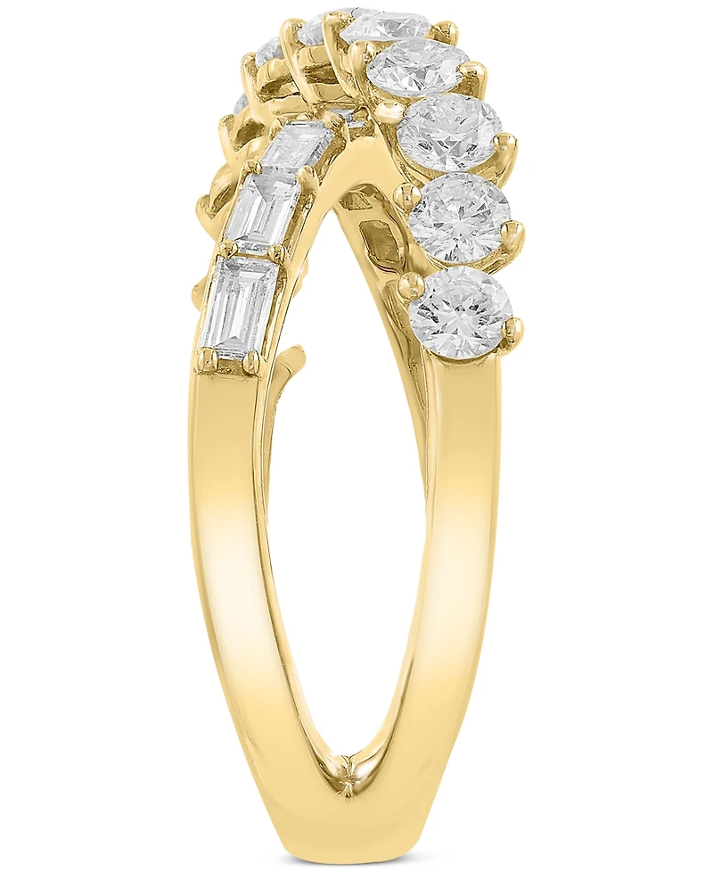 Effy Lab Grown Diamond Crisscross Ring (1-3/8 ct. t.w.) in 14k Yellow Gold