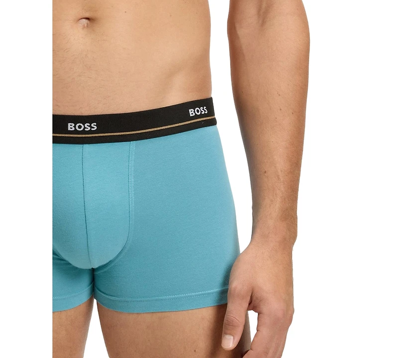 Boss by Hugo Men's Essential 5-Pk. Logo Waistband Trunks