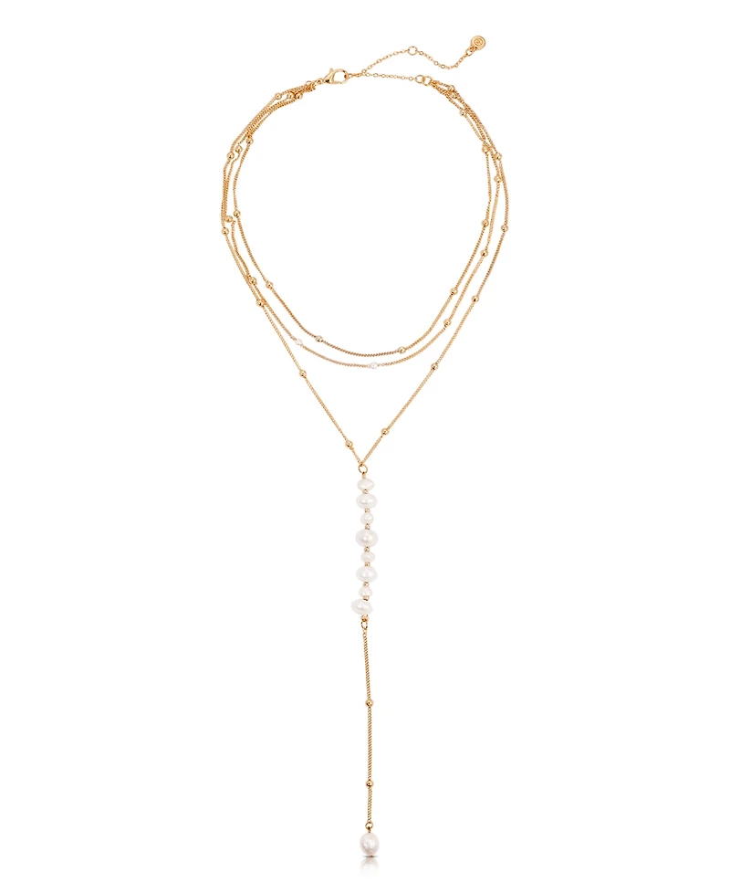 Ettika Coastal Mother of Pearl Lariat Necklace