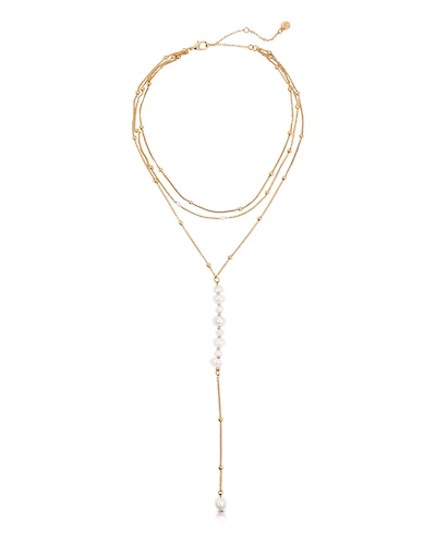 Ettika Coastal Mother of Pearl Lariat Necklace