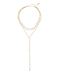 Ettika Coastal Mother of Pearl Lariat Necklace