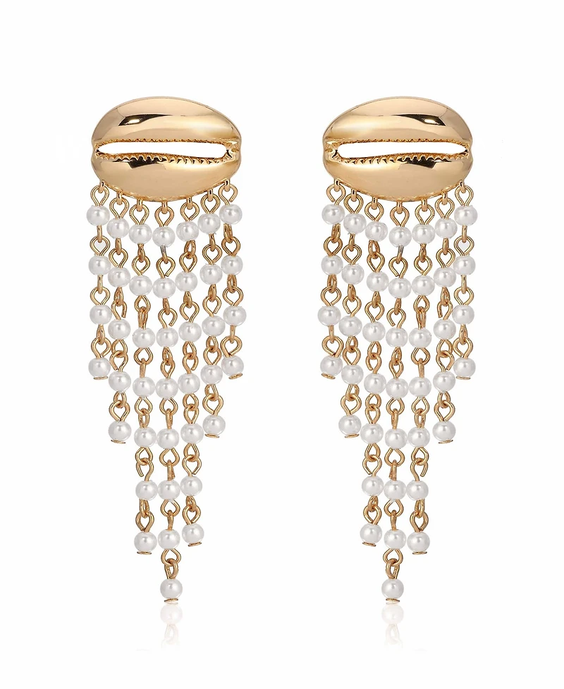 Ettika Mykonos Shell Dangle Earrings