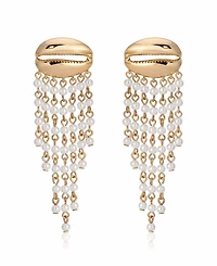 Ettika Mykonos Shell Dangle Earrings