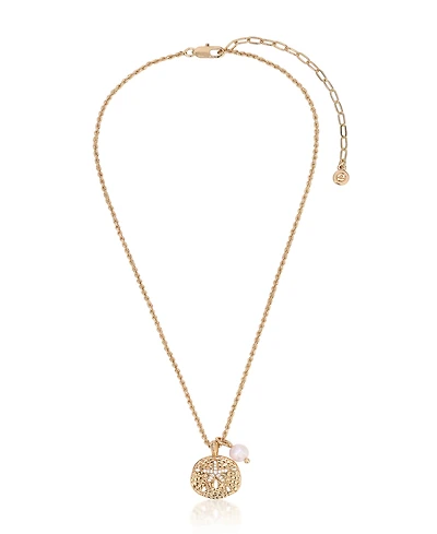 Ettika Sand Dollar Pendant Charm Necklace