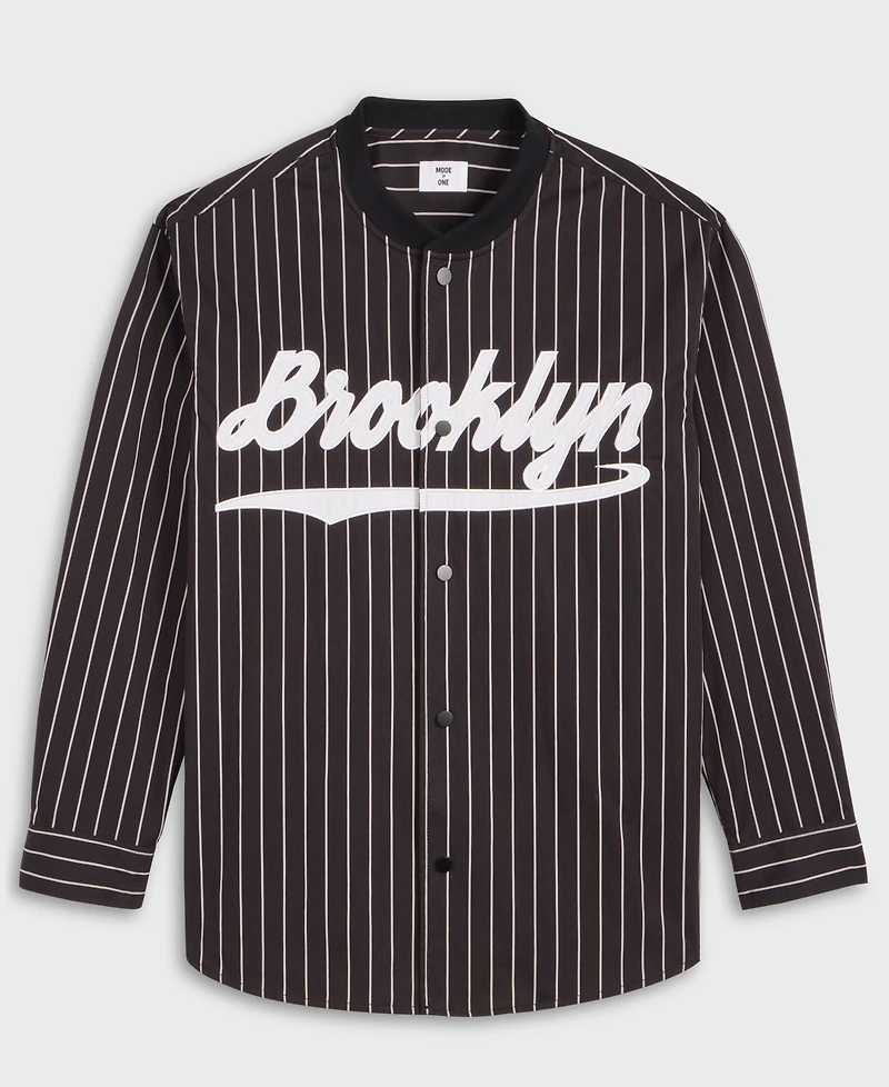Mode of One Men's Long-Sleeve Pinstripe Shirt, Macy's Exclusive