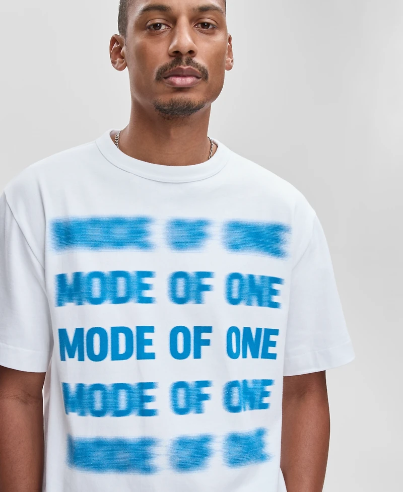 Mode of One Men's Relaxed Fit Short Sleeve Crewneck Logo Graphic T-Shirt
