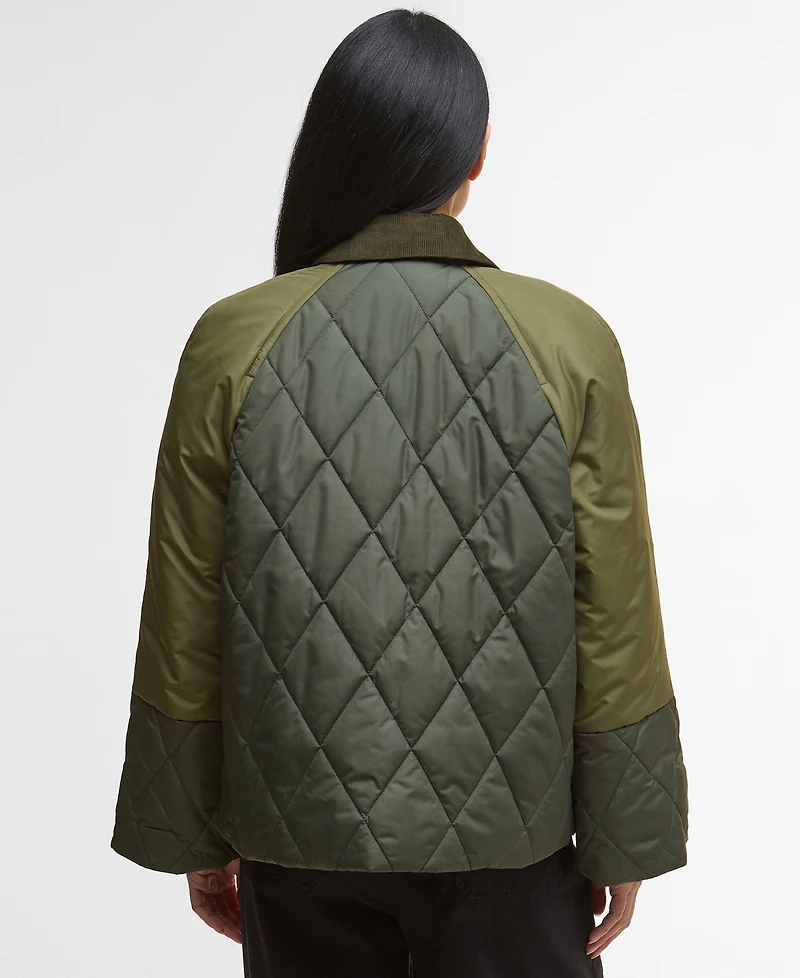 Barbour Women's Martha Corduroy-Collar Quilted Jacket