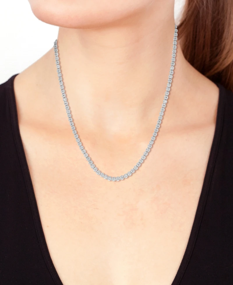 Effy Lab Grown Diamond 17-1/2" Collar Necklace (3 ct. t.w.) in 14k White Gold