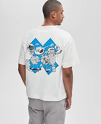 Mode of One Men's Sport Dudes Relaxed Fit Short Sleeve Graphic Crewneck T-Shirt