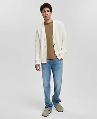 Mode of One Men's Shaker-Stitch V-Neck Cardigan, Macy's Exclusive