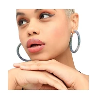 Sohi Women's Crystal Hoop Earrings