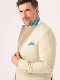 Koy Clothing Men's Linen/Wool/Silk Blend Tailored Blazer