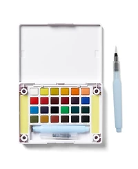 Sakura, 24 Assorted Watercolors Field Sketch Set with Brush