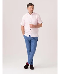 Koy Clothing Men's Short Sleeve Linen Kikoy Shirt