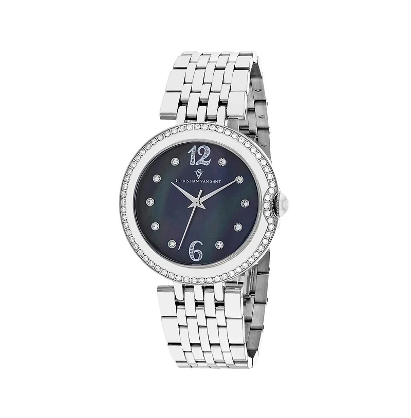 Christian Van Sant Women's Jasmine Black Mop Dial Watch - CV1611