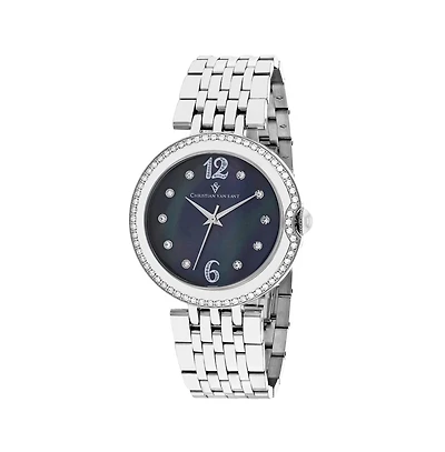 Christian Van Sant Women's Jasmine Black Mop Dial Watch - CV1611