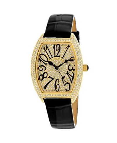 Christian Van Sant Womens Elegant Gold Tone Dial Watch Cv4820