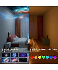 Clokowe Mini Projector, 4K 1080P Support projector with wifi and bluetooth, with Android Tv Os and 8000 plus Apps for Phone Tv Stick Laptop Hdmi