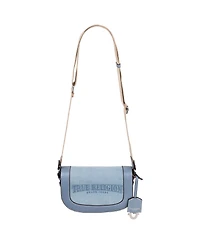 True Religion Dark Denim Logo Saddle Bag