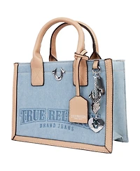 True Religion Bombe Logo Denim Tote