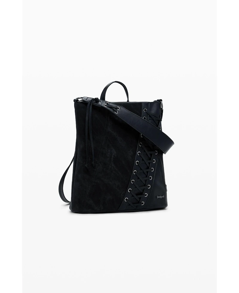 Desigual Women's Small corset-effect leather backpack
