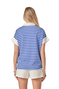 English Factory Women's Stripe Collar Sweatshirt