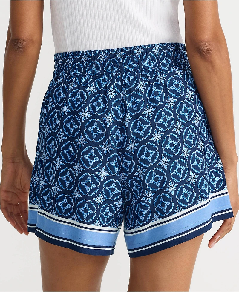 Lands' End Women's Rayon High Rise 5" Pull On Shorts