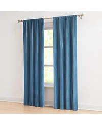 Glam Pleated Velvet Light Filtering Window Curtain Panels Pair 38x84