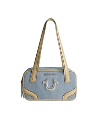 True Religion Small Denim Bowling Satchel