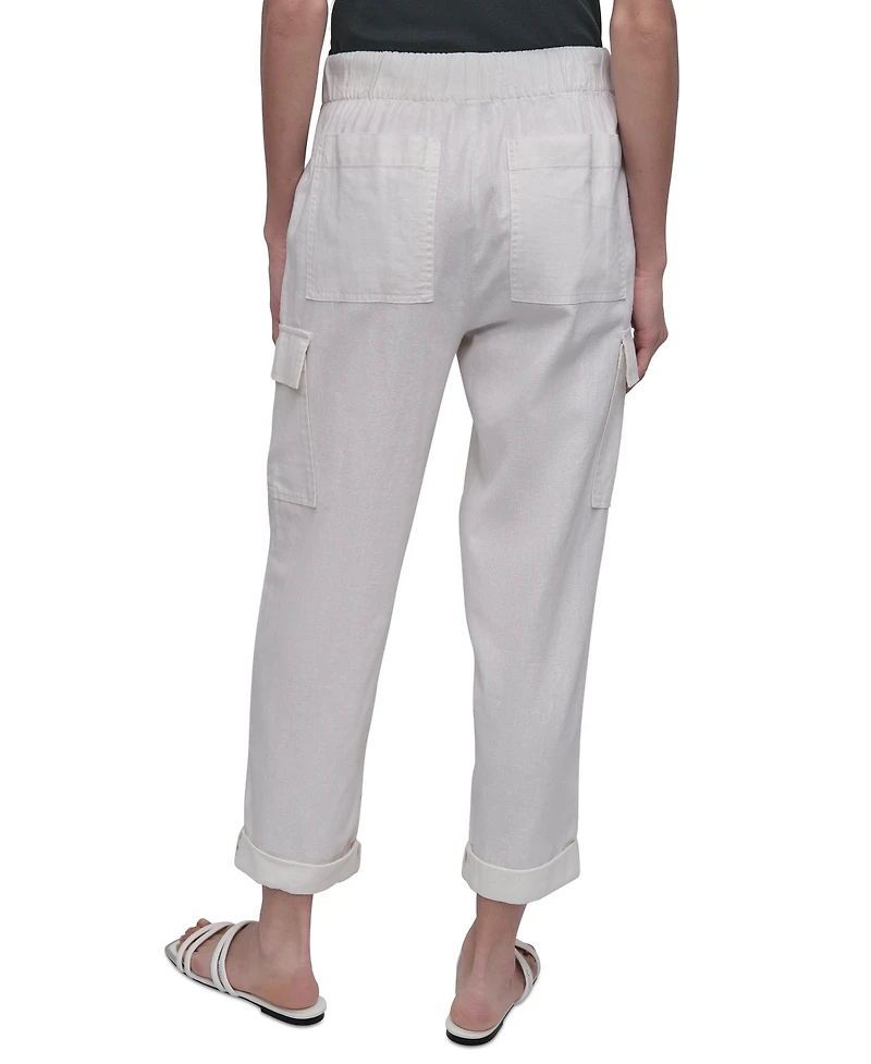 Dkny Jeans Women's Mid Rise Relaxed Pull-On Cargo Pants