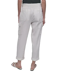 Dkny Jeans Women's Mid Rise Relaxed Pull-On Cargo Pants