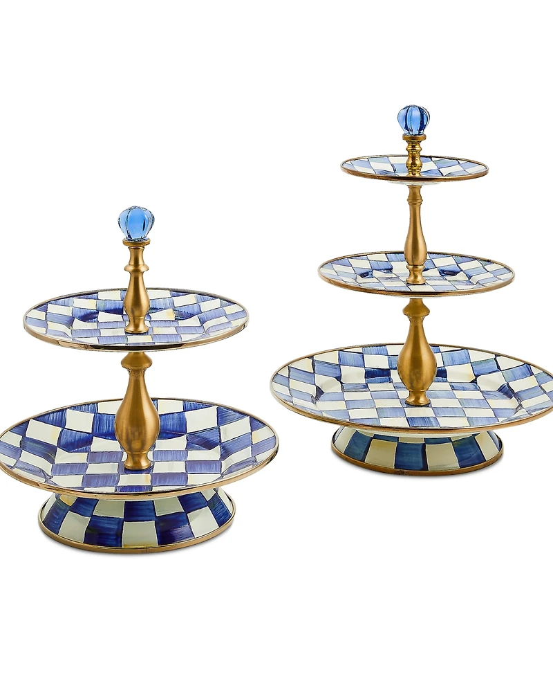 Mackenzie-Childs Royal Check 3-Tier Sweet Stand