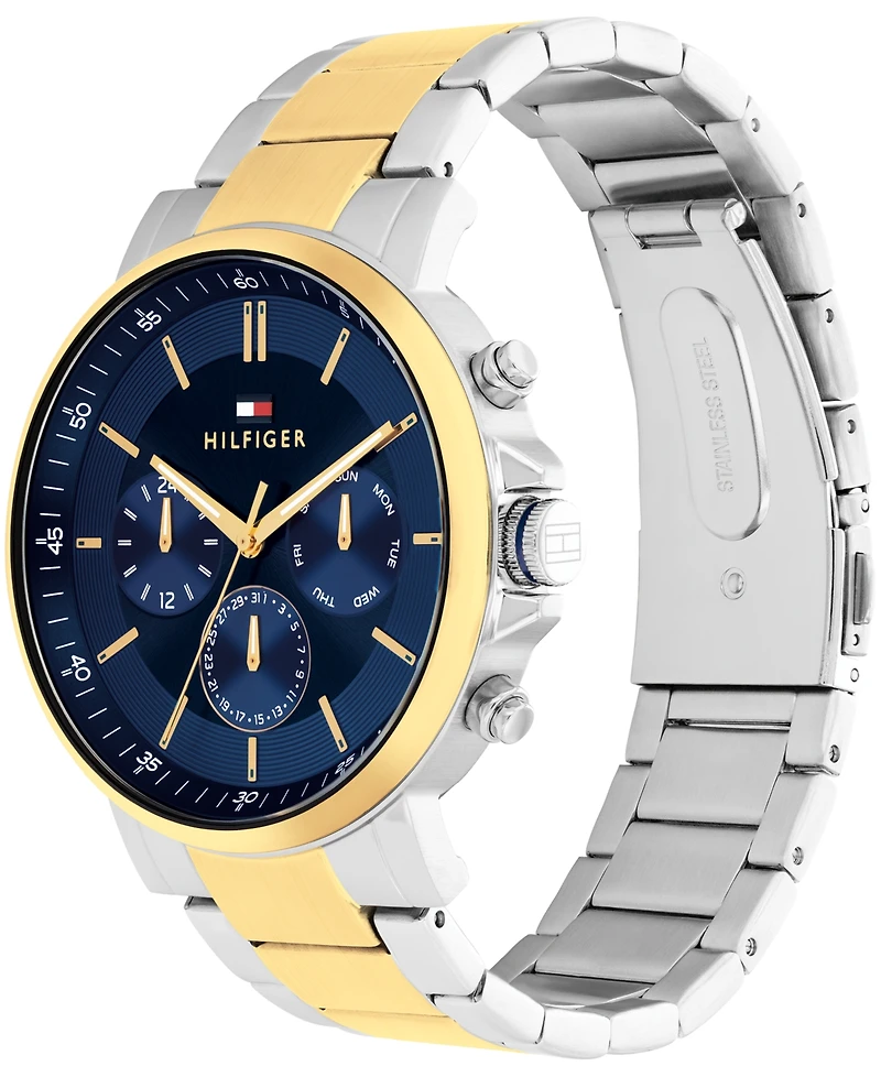 Tommy Hilfiger Men's Multifunction Two-Tone Stainless-Steel Bracelet Watch, 43mm