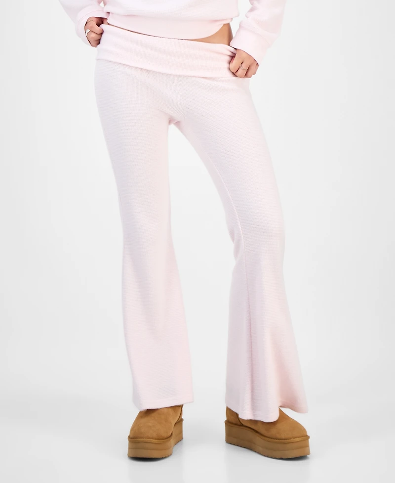 Grayson Threads, The Label Juniors' Snoopy Fold Over Thermal Pants