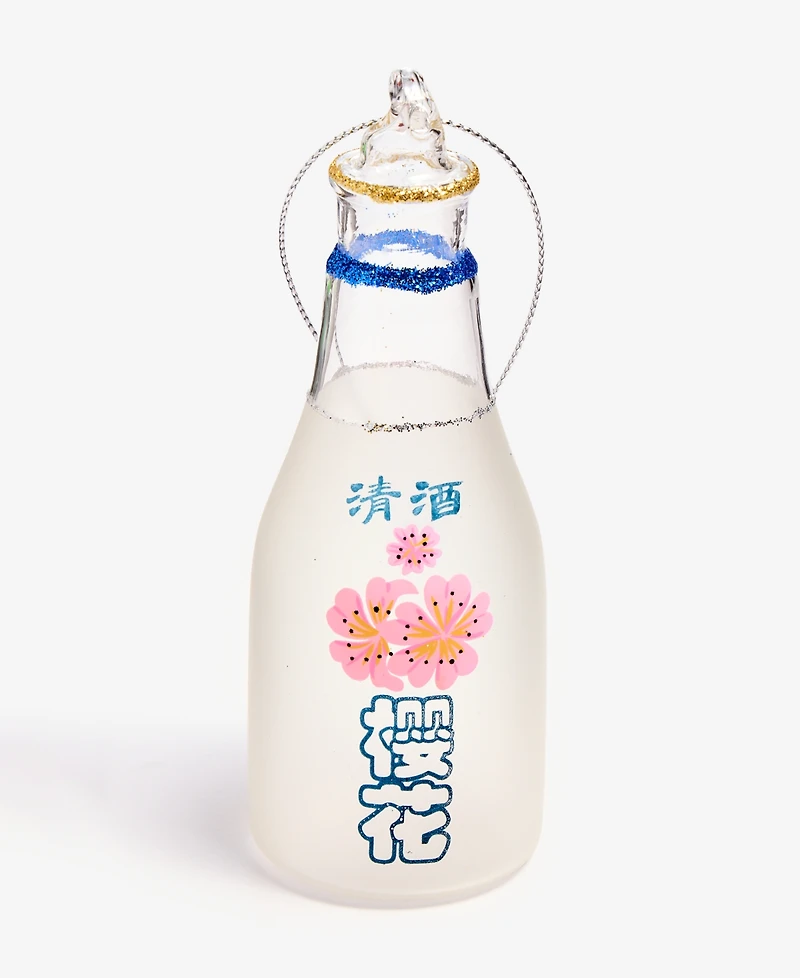 Holiday Lane Spirits Glass Sake Bottle Ornament, Macy's Exclusive