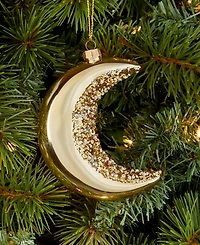 Holiday Lane Enchanted Forest Glass Moon Ornament, Macy's Exclusive