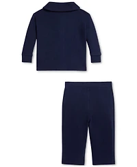 Polo Ralph Lauren Baby Boys Estate-Rib Cardigan & Pant Set
