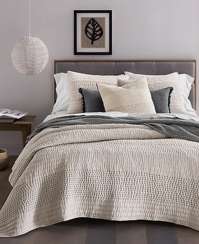 Oake Pick Stitch 3-Pc. Coverlet Set, Full/Queen, Exclusively for Macy's