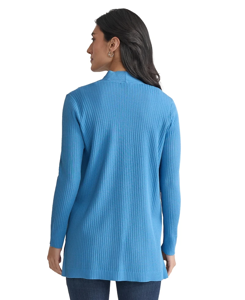 Jones New York Women's Sutton Ribbed Long-Sleeve Cardigan Sweater