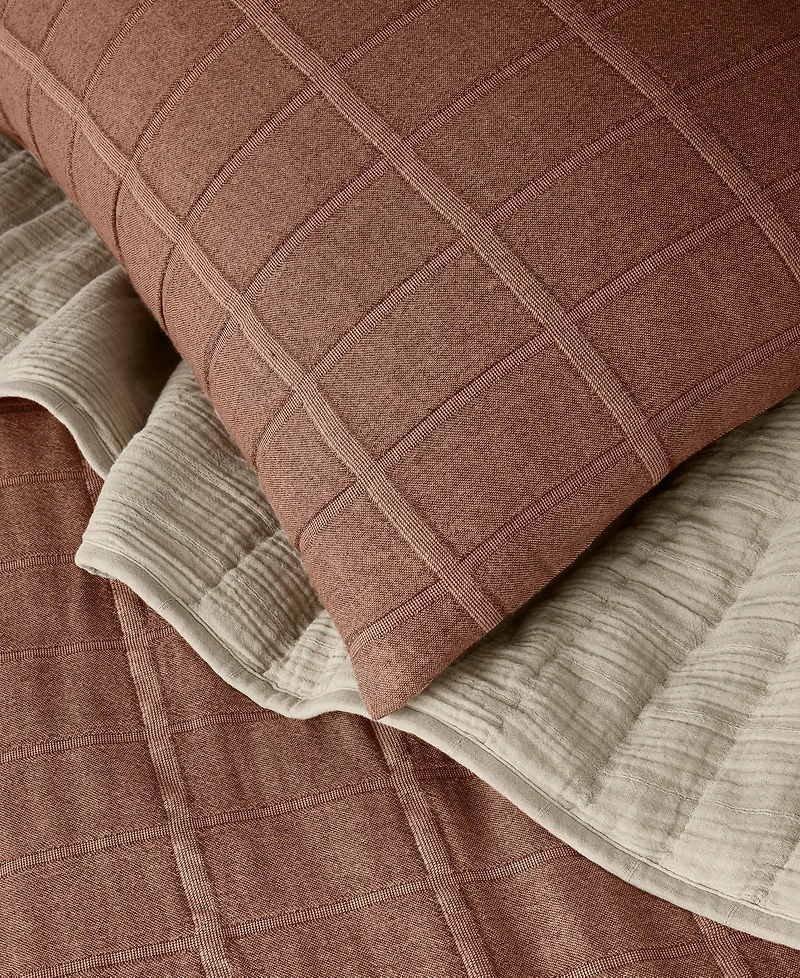 Oake Textured Check 3-Pc. Duvet Set, Full/Queen, Exclusively for Macy's