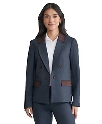 Jones New York Womens Faux Double Breast Two Tone Blazer Pxs Xl