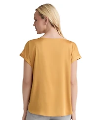 Jones New York Women's Side-Button Cuffed-Sleeve Top