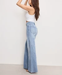 Good American Women's Waist Palazzo Jeans