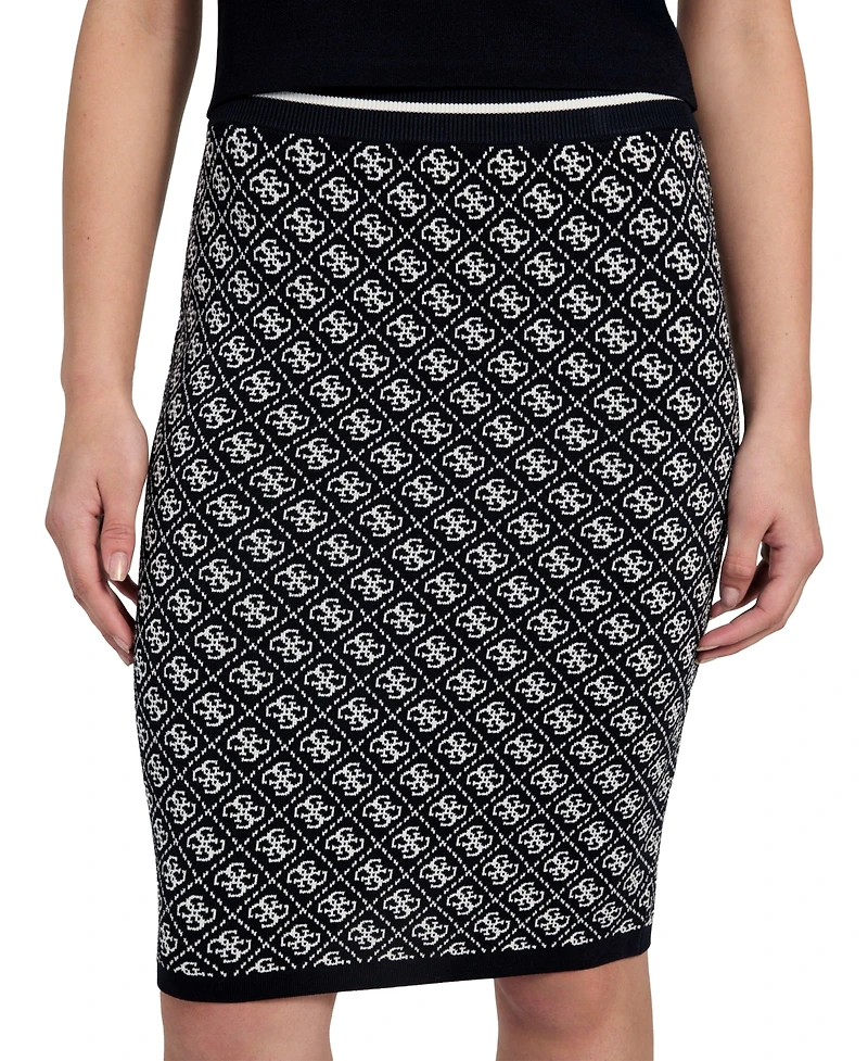 Guess Women's Lise 4G-Logo Pull-On Sweater Skirt