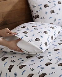 Beatrice Home Fashions Lodge 100-Thread Count Microfiber 3-Pc. Sheet Set, Twin