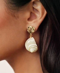 Ettika Sunken Treasure Shell Drop Earrings